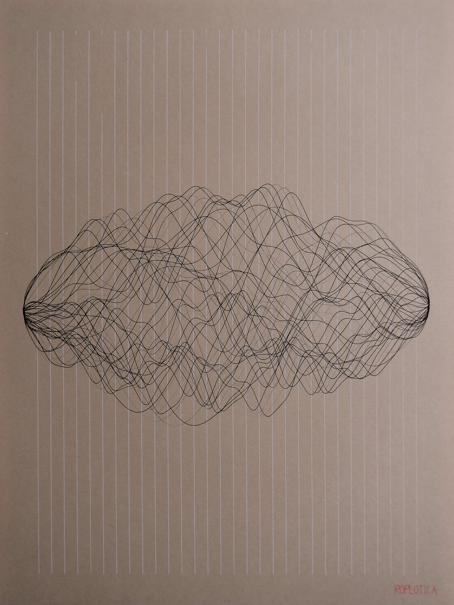 Cloud Noise — Perlin noise visualization on natural kraft paper